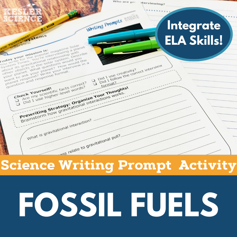 Writing Prompts - Fossil Fuels - MS 6-8 NGSS