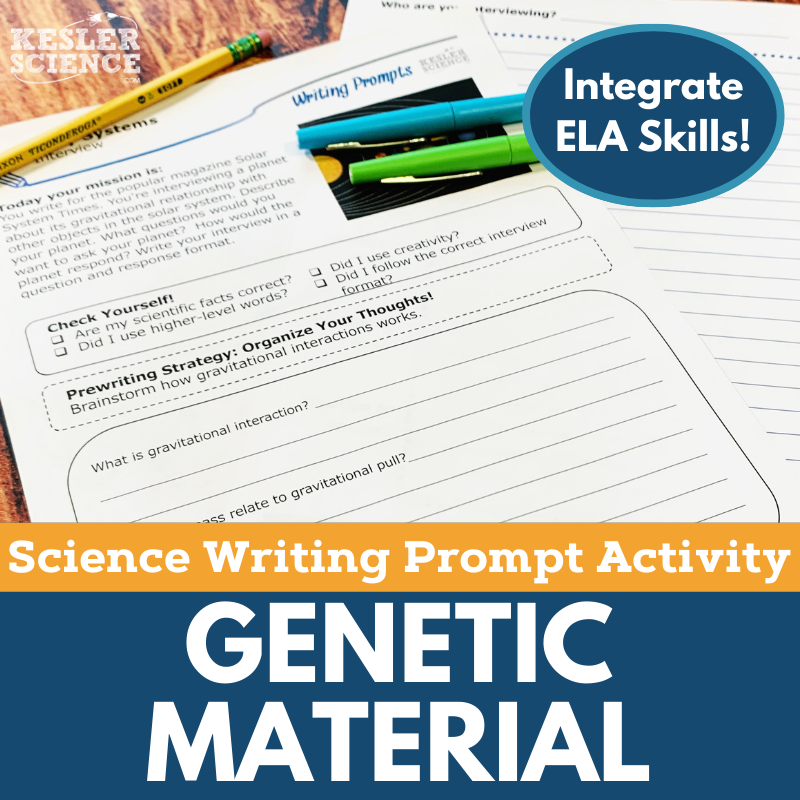 Writing Prompts - Genetic Material - MS 6-8