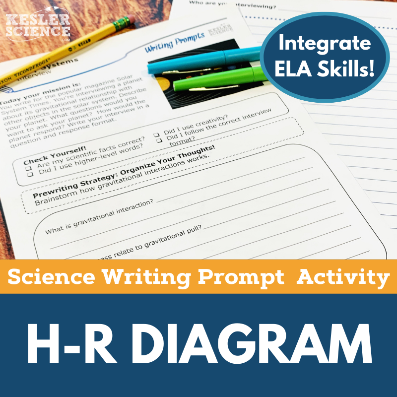 Writing Prompts - H-R Diagram - MS 6-8
