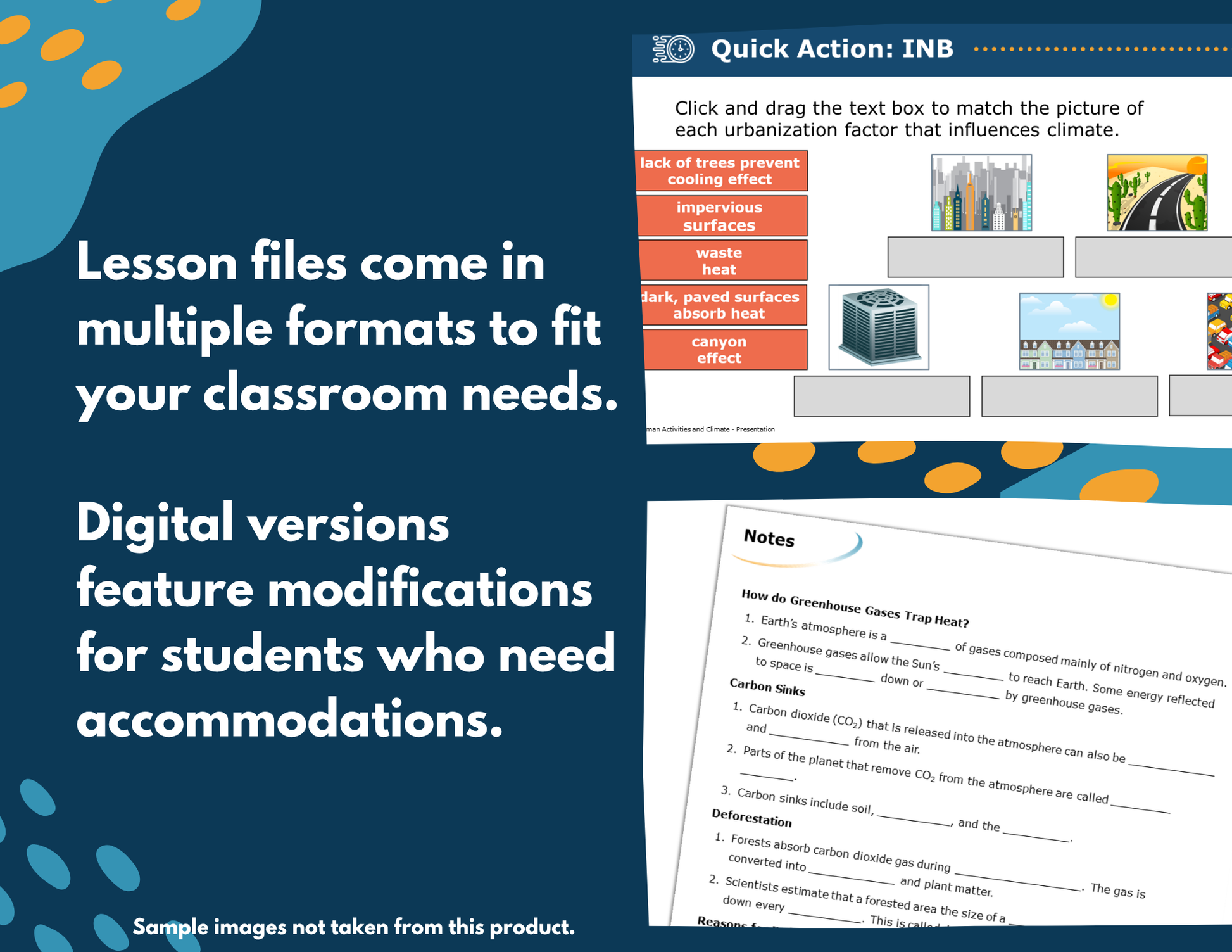 Human Activities & Climate Complete Science Lesson - New TEKS 8.11B