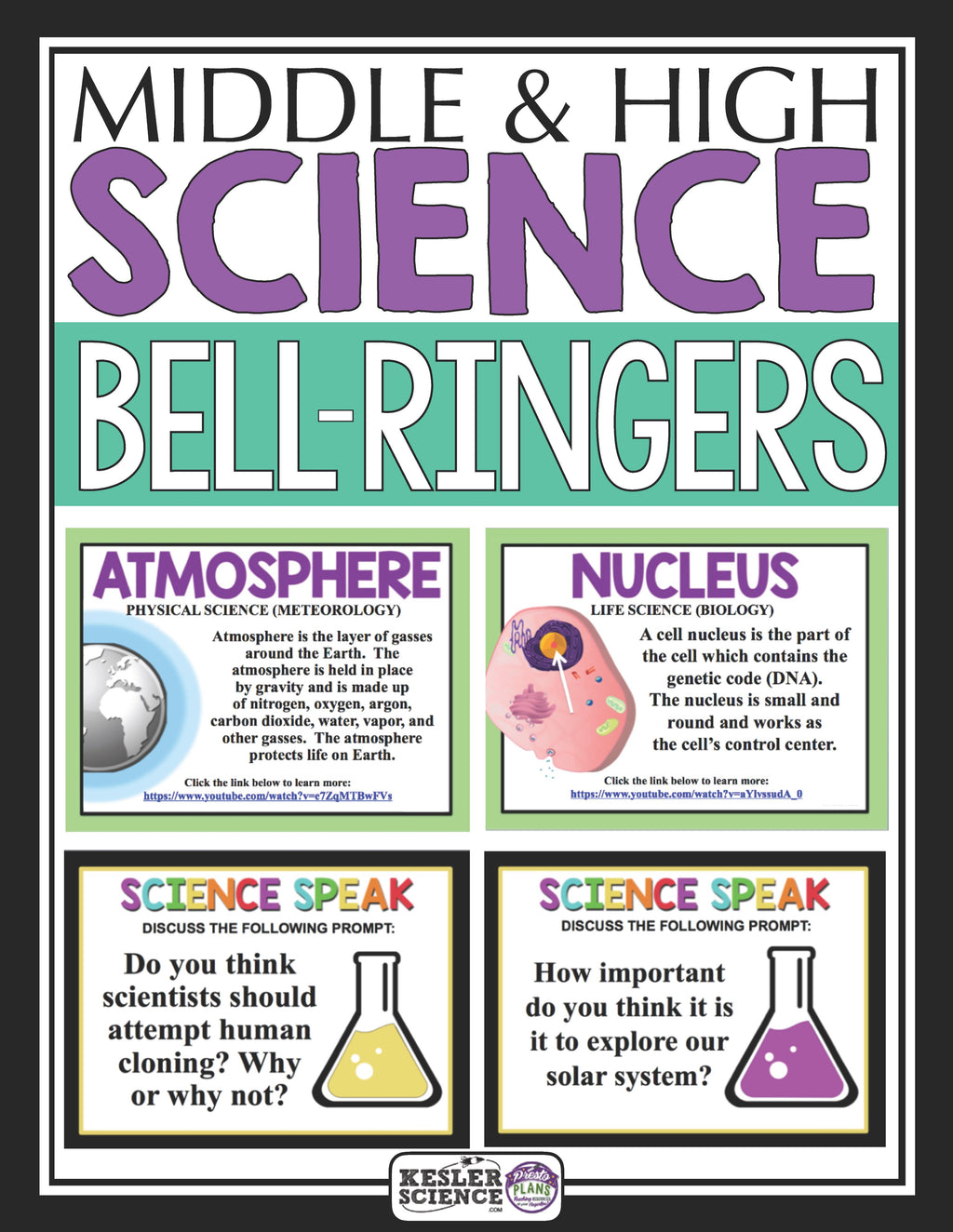 Science Warm Ups & Bell Ringers - Full Year Integrated Resource - MS 6-8