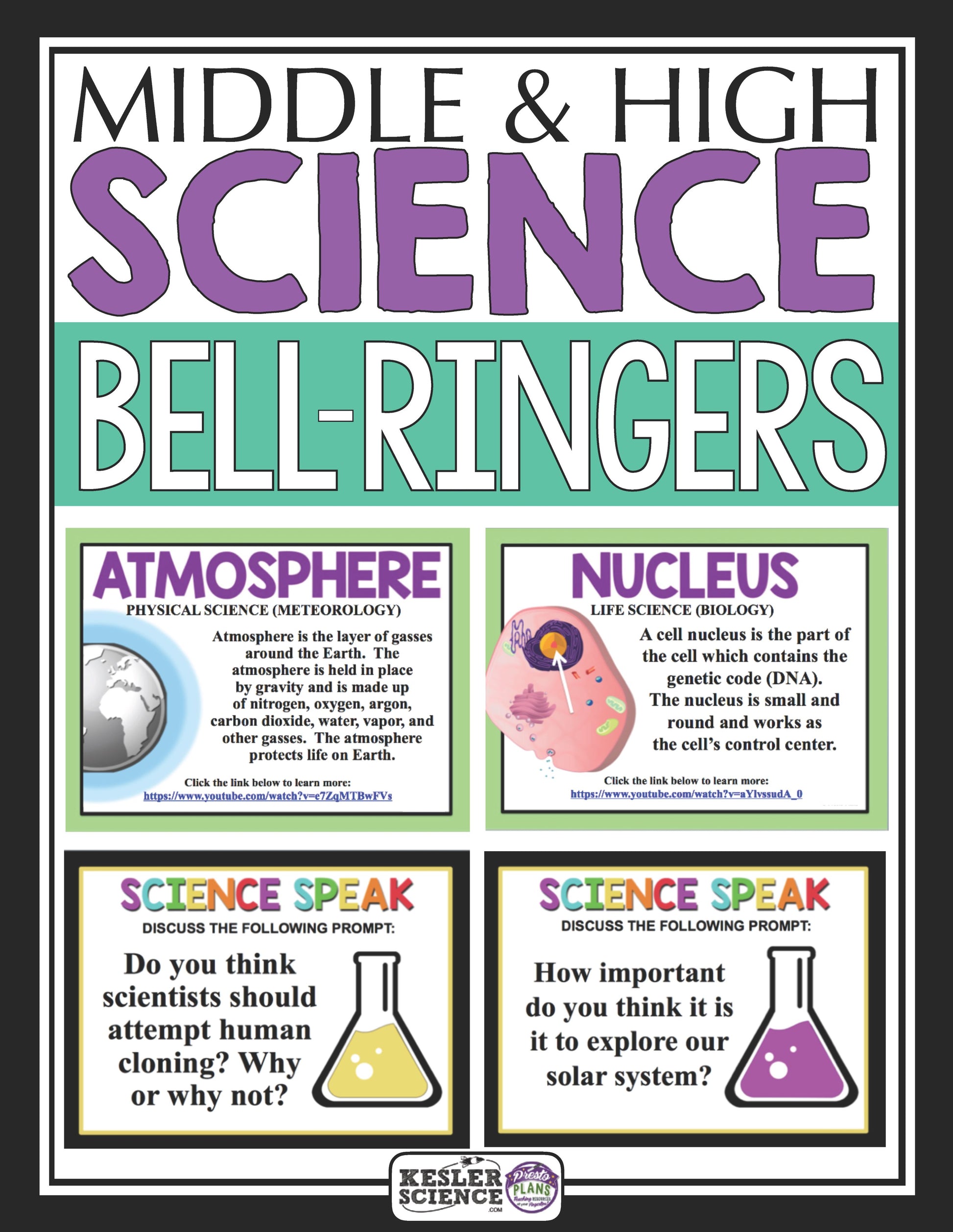 Science Warm Ups & Bell Ringers - Full Year Integrated Resource - MS 6-8