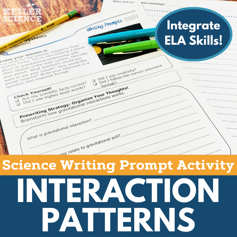 Writing Prompts - Interaction Patterns - MS 6-8 NGSS