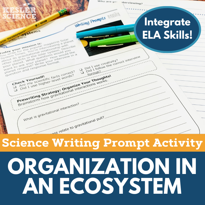 Writing Prompts - Organization in an Ecosystem - MS 6-8