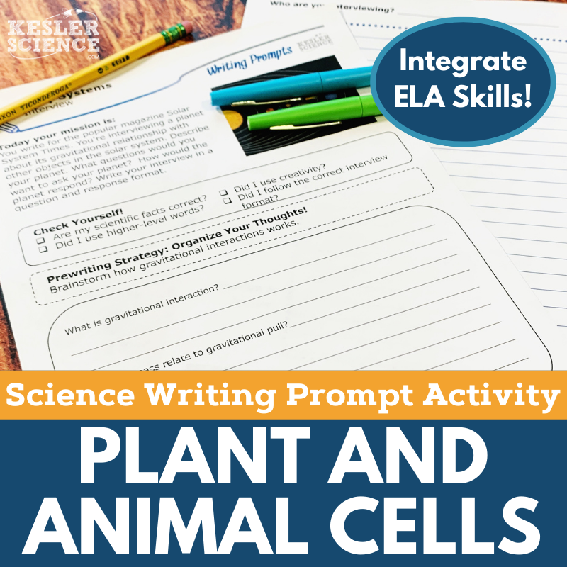 Writing Prompts - Plant & Animal Cells - MS 6-8