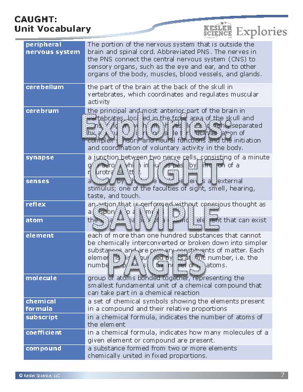 Explories: Caught - an NGSS Unit on Forensics (Core Materials Only)- Grades 6-8
