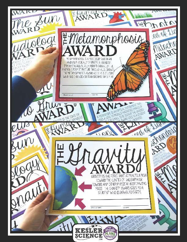 End of Year Science Awards Bundle