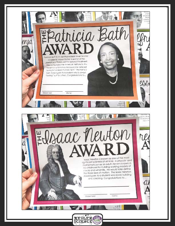 End of Year Science Awards Bundle