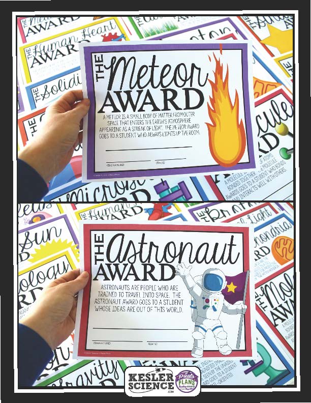 End of Year Science Awards Bundle
