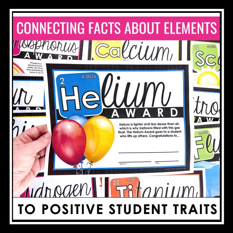 Science Awards - Chemical Elements Student Awards