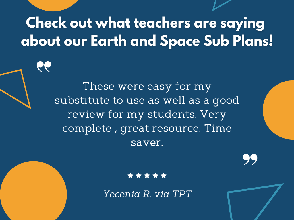 Sub Plans Bundle - Earth & Space Science - MS 6-8