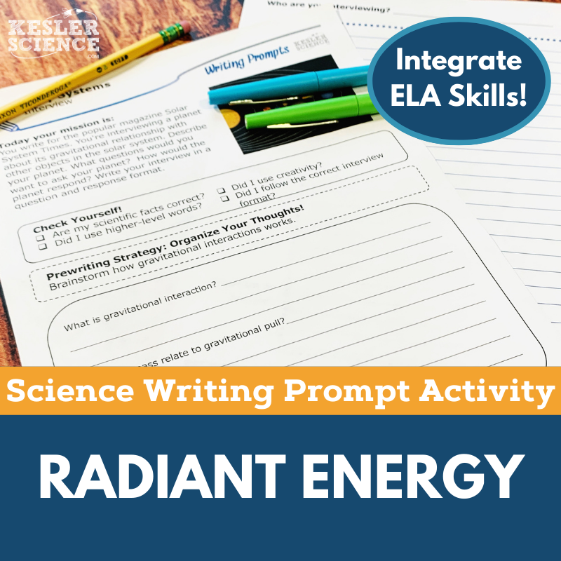 Writing Prompts - Radiant Energy - MS 6-8