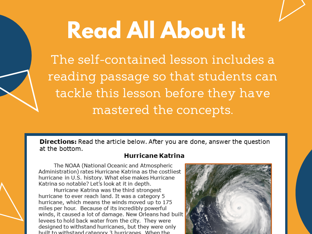 MS 6th 7th 8th - Natural Disasters - Sub Plans