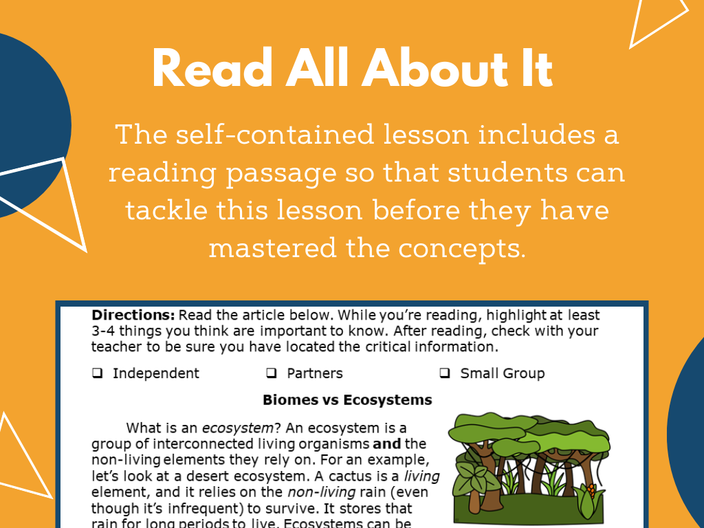 MS 6th 7th 8th - Ecosystems - Sub Plans