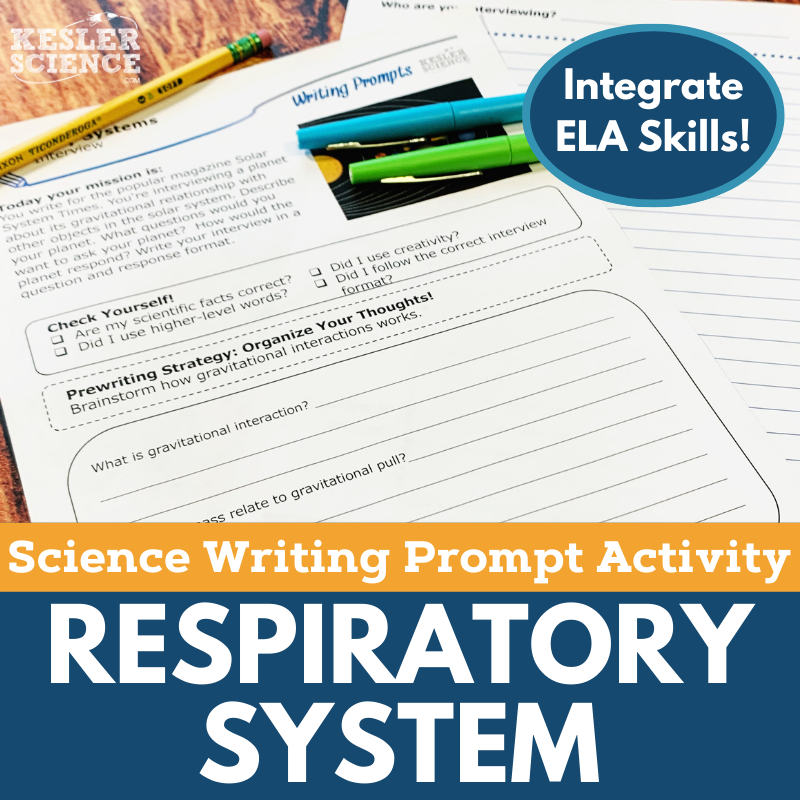 Writing Prompts - Respiratory System - MS 6-8