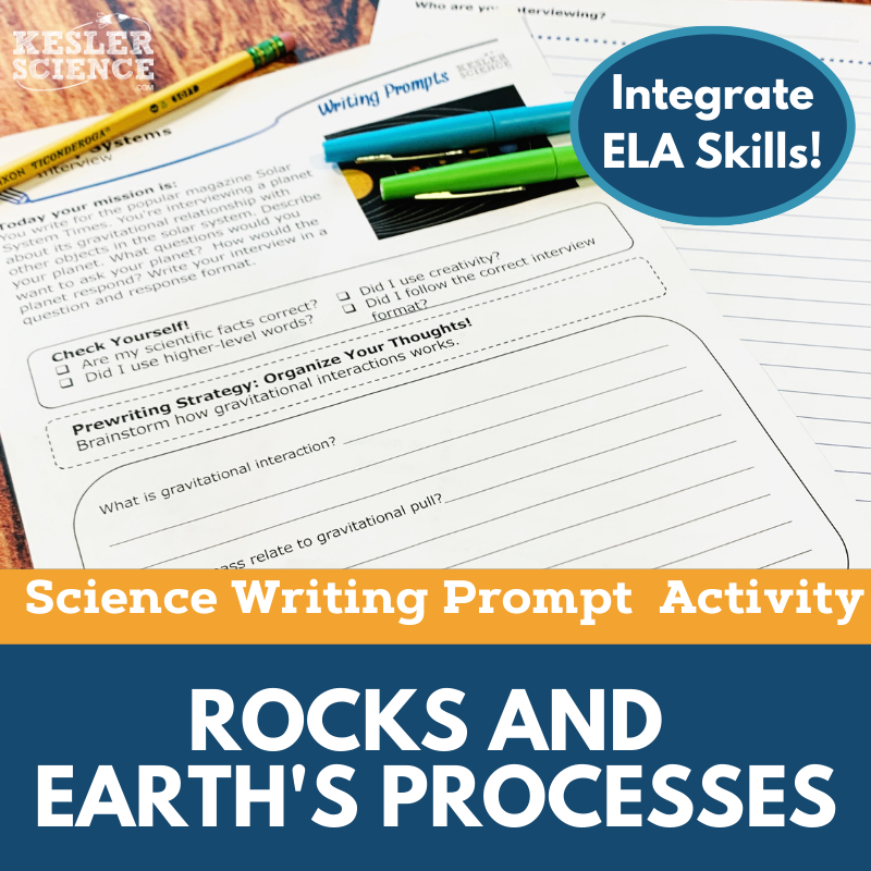 Writing Prompts - Rocks & Earth Processes - MS 6-8 NGSS