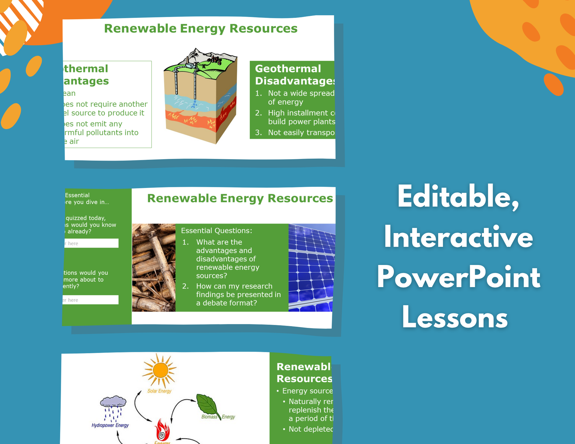 Renewable Energy Resources Complete Lesson Plan - MS
