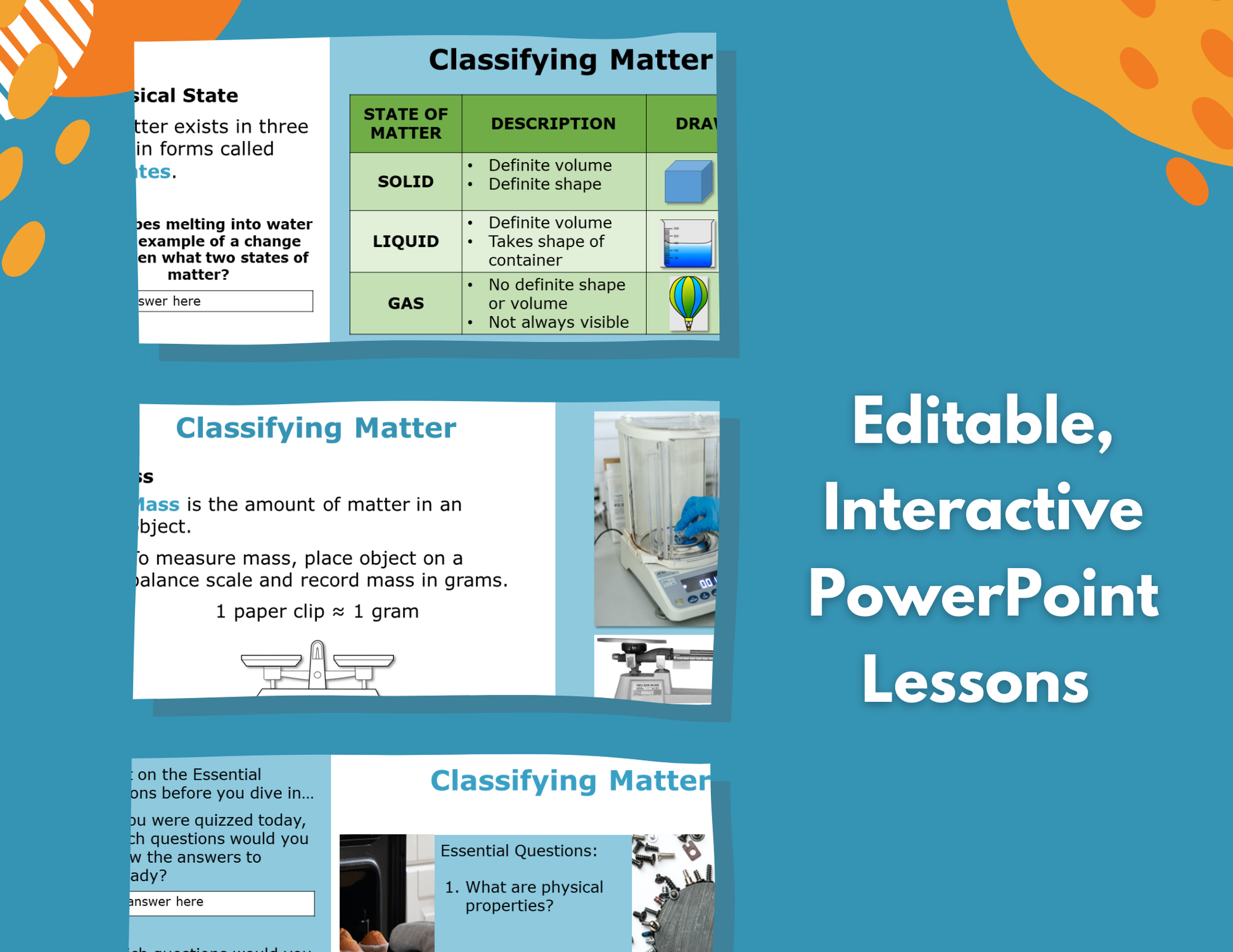 Classifying Matter - Complete Lesson Plan - 5th Grade