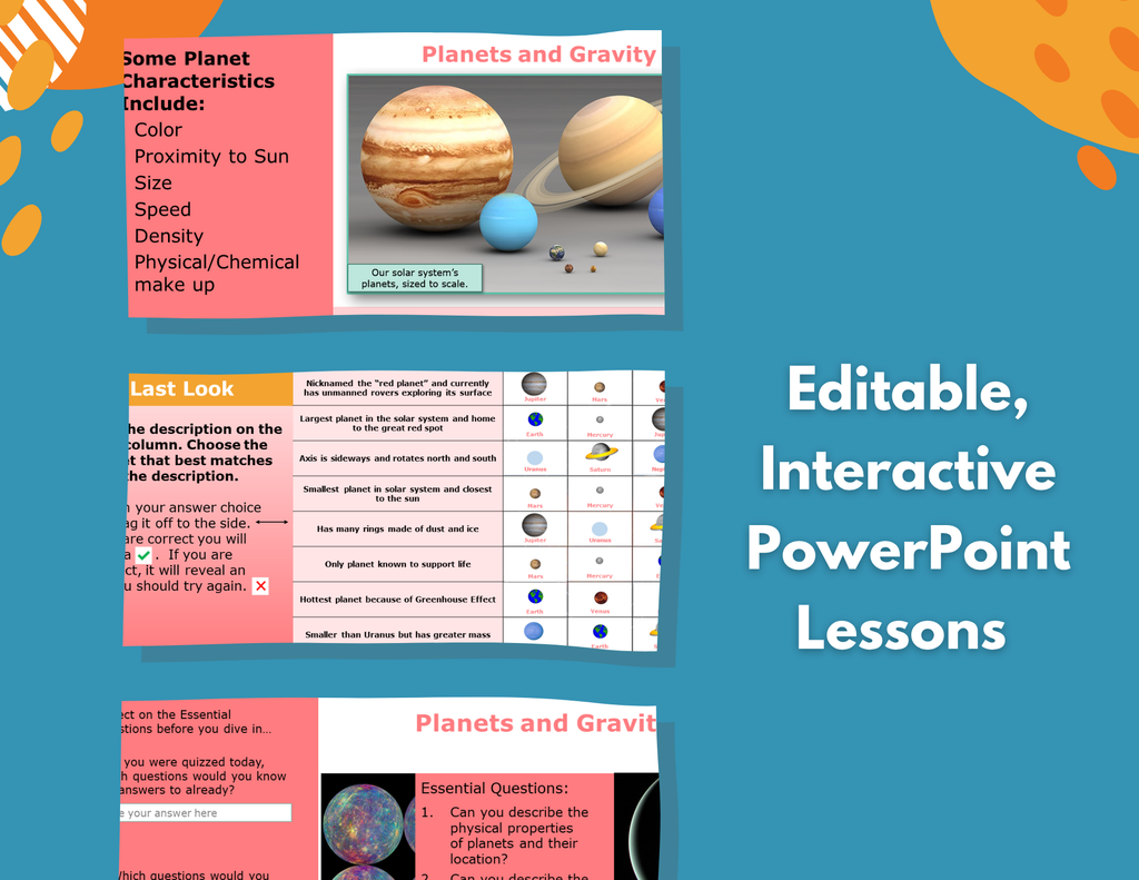 Planets (Inner & Outer) Complete Lesson Plan - MS