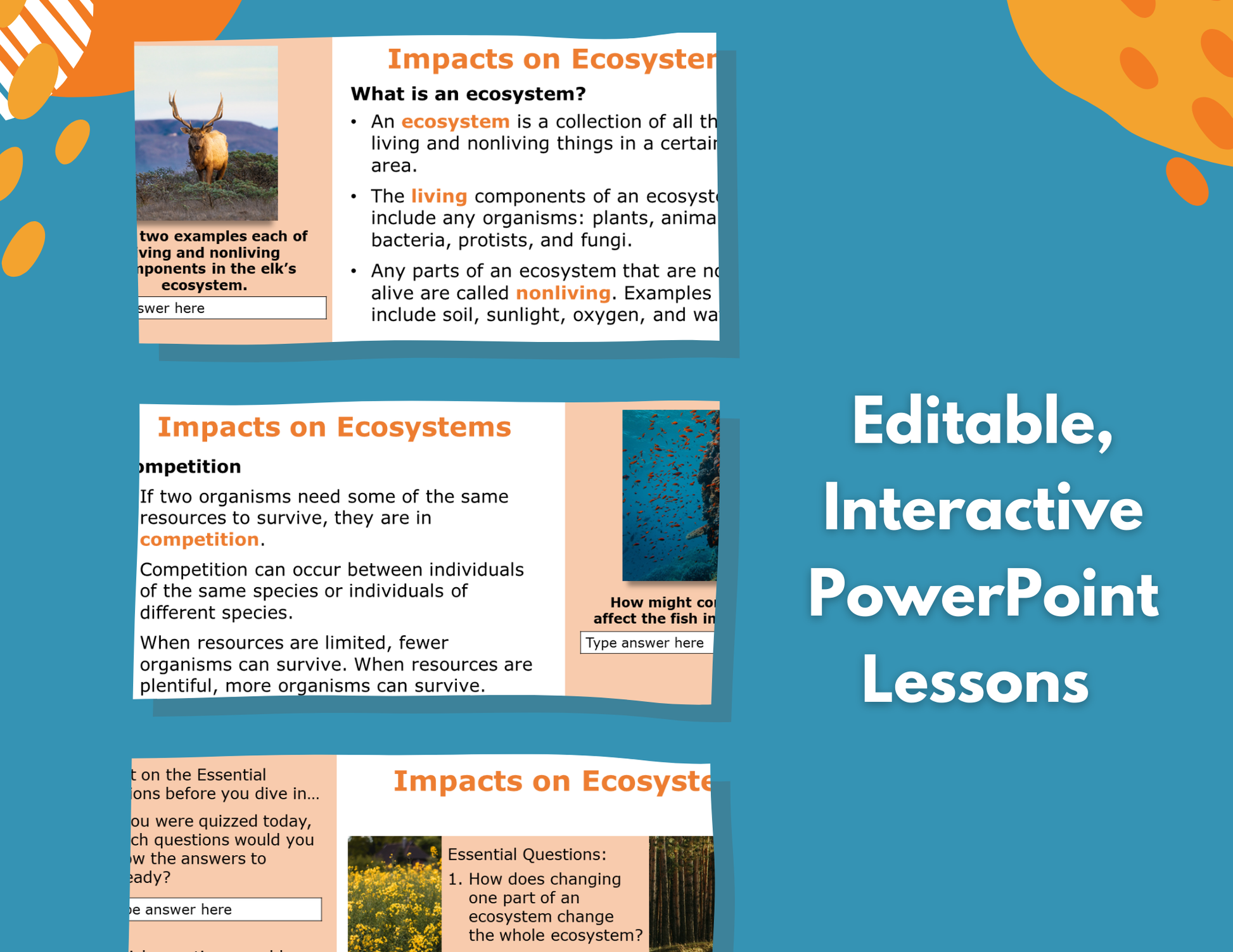 Impacts on Ecosystems - Complete Lesson Plan - 5th Grade