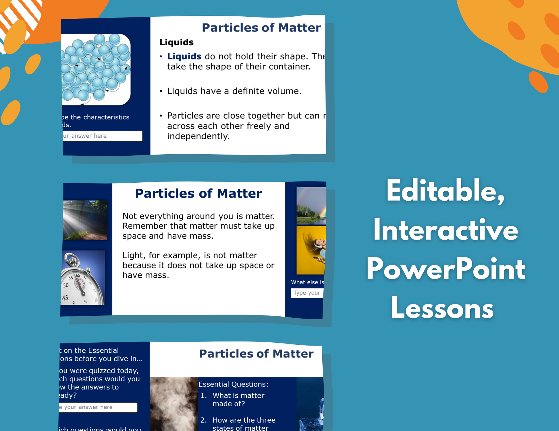Particles of Matter - Complete Lesson Plan - NGSS-5 PS1-1 - 5th Grade