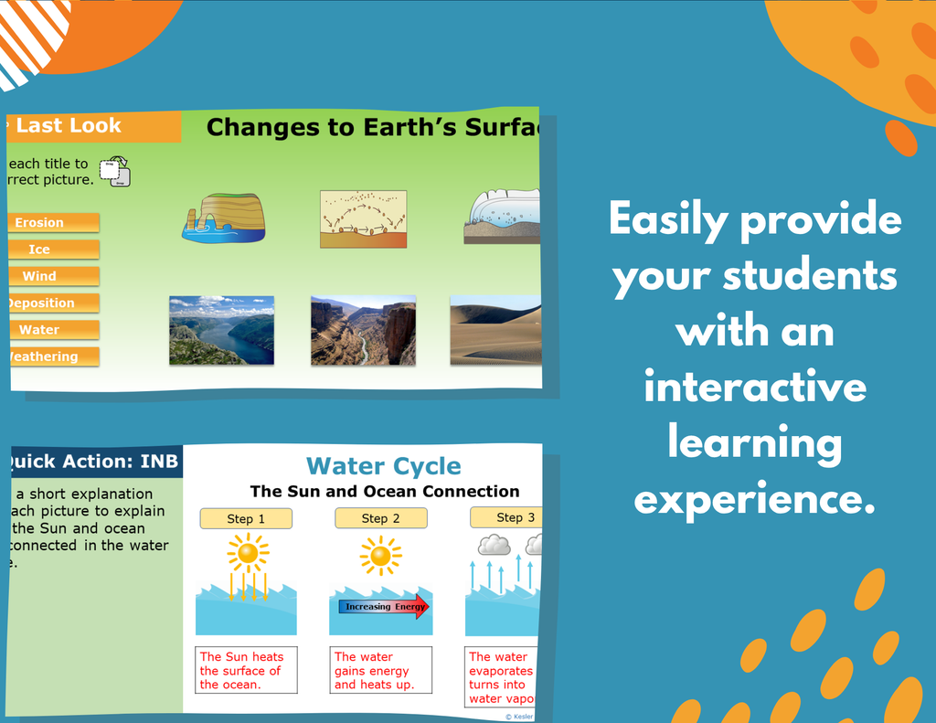 5th Grade Earth Science Interactive Notebook Set - Digital & Print INB