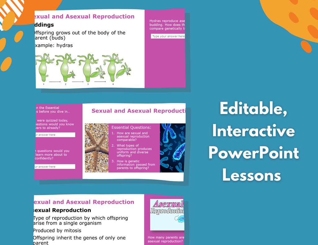 Sexual & Asexual Reproduction Complete Lesson Plan - MS