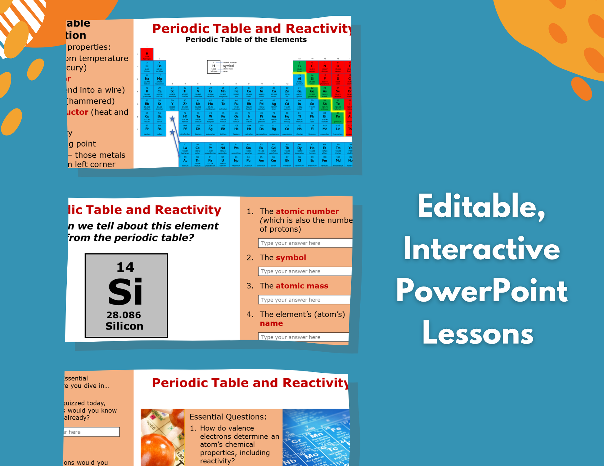 Periodic Table & Reactivity Complete Lesson Plan - MS