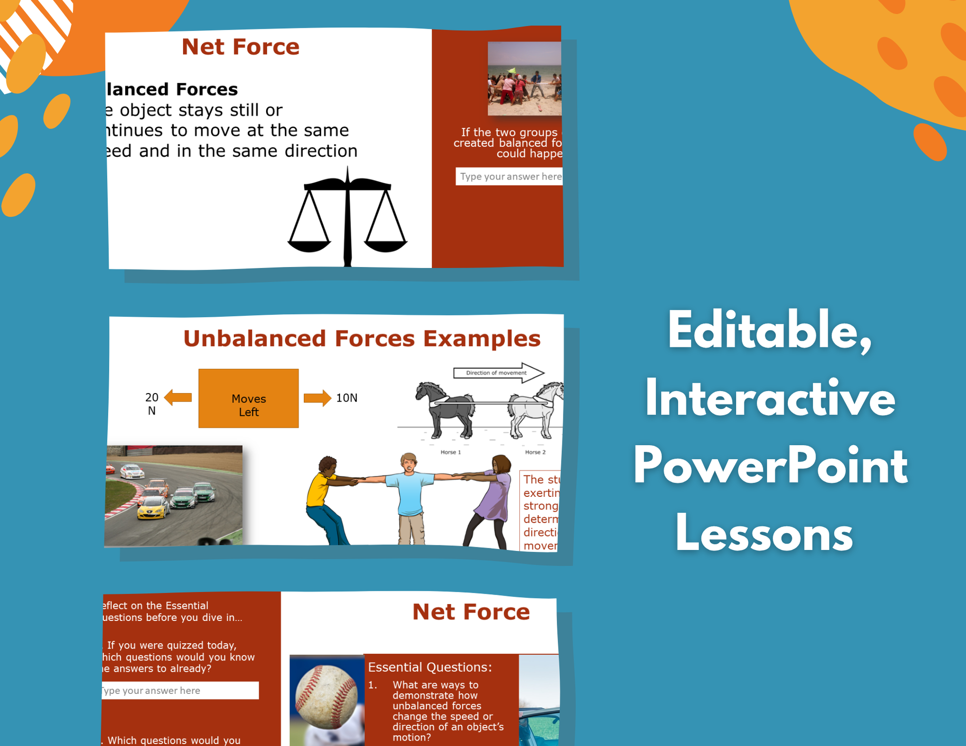 Net Force Complete Lesson Plan - MS
