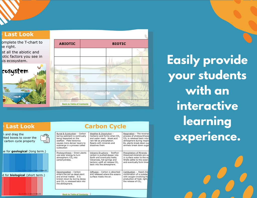 Ecosystems Interactive Notebook Pages - Digital & Print INB - MS 6-8
