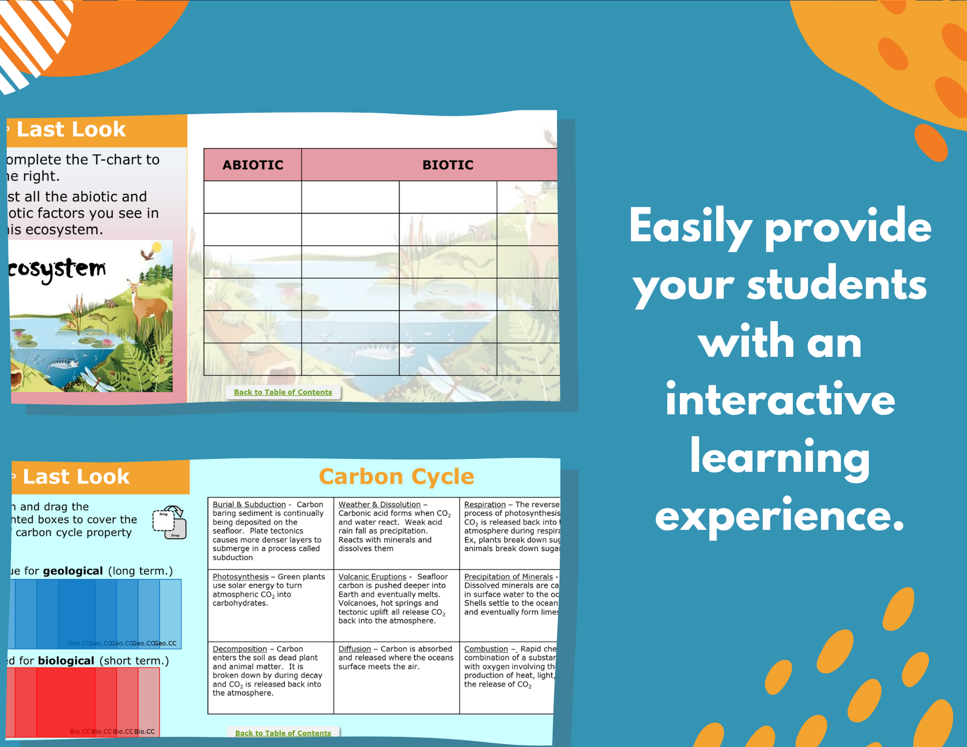 Ecosystems Interactive Notebook Pages - Digital & Print INB - MS 6-8