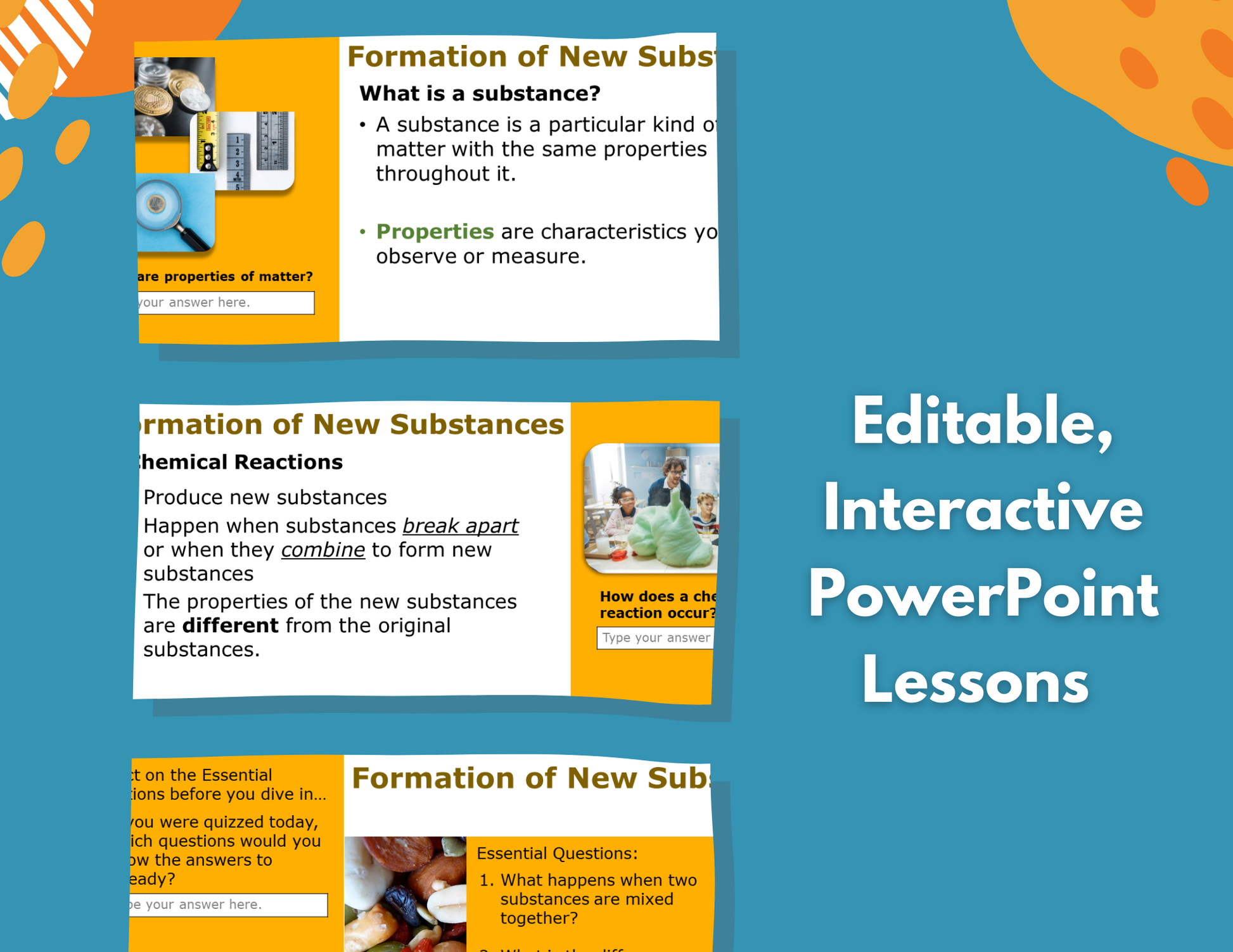 Formation of New Substances - Complete Lesson Plan - 5th Grade