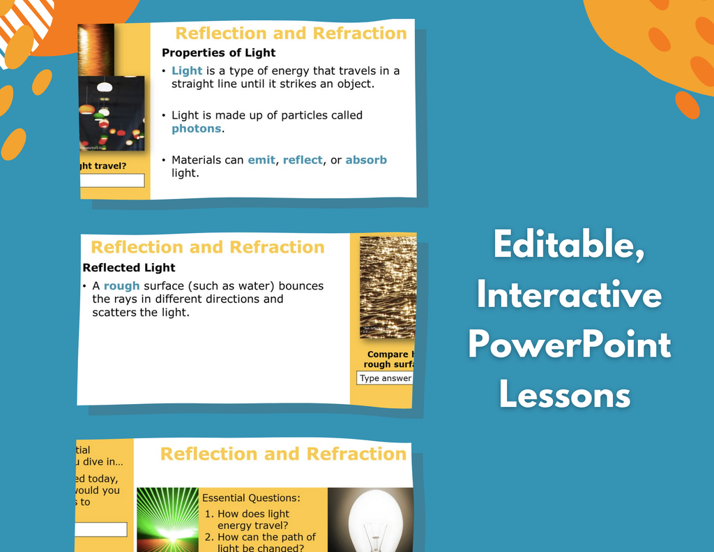 Reflection & Refraction - Complete Lesson Plan - 5th Grade