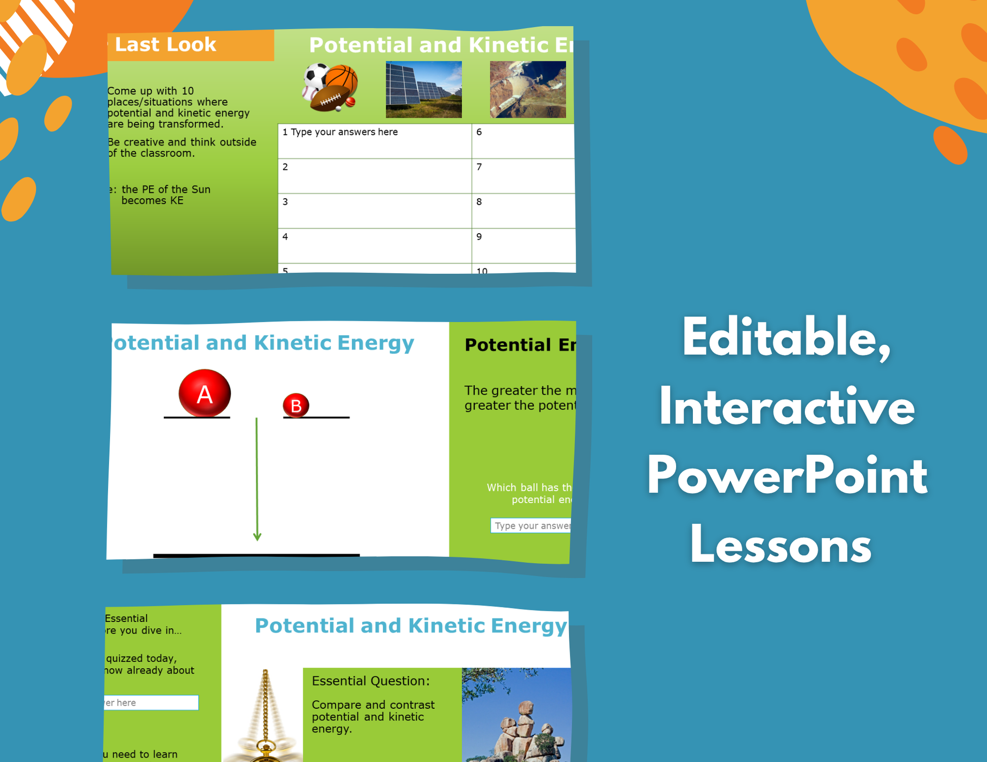 Potential & Kinetic Energy Complete Lesson Plan - MS