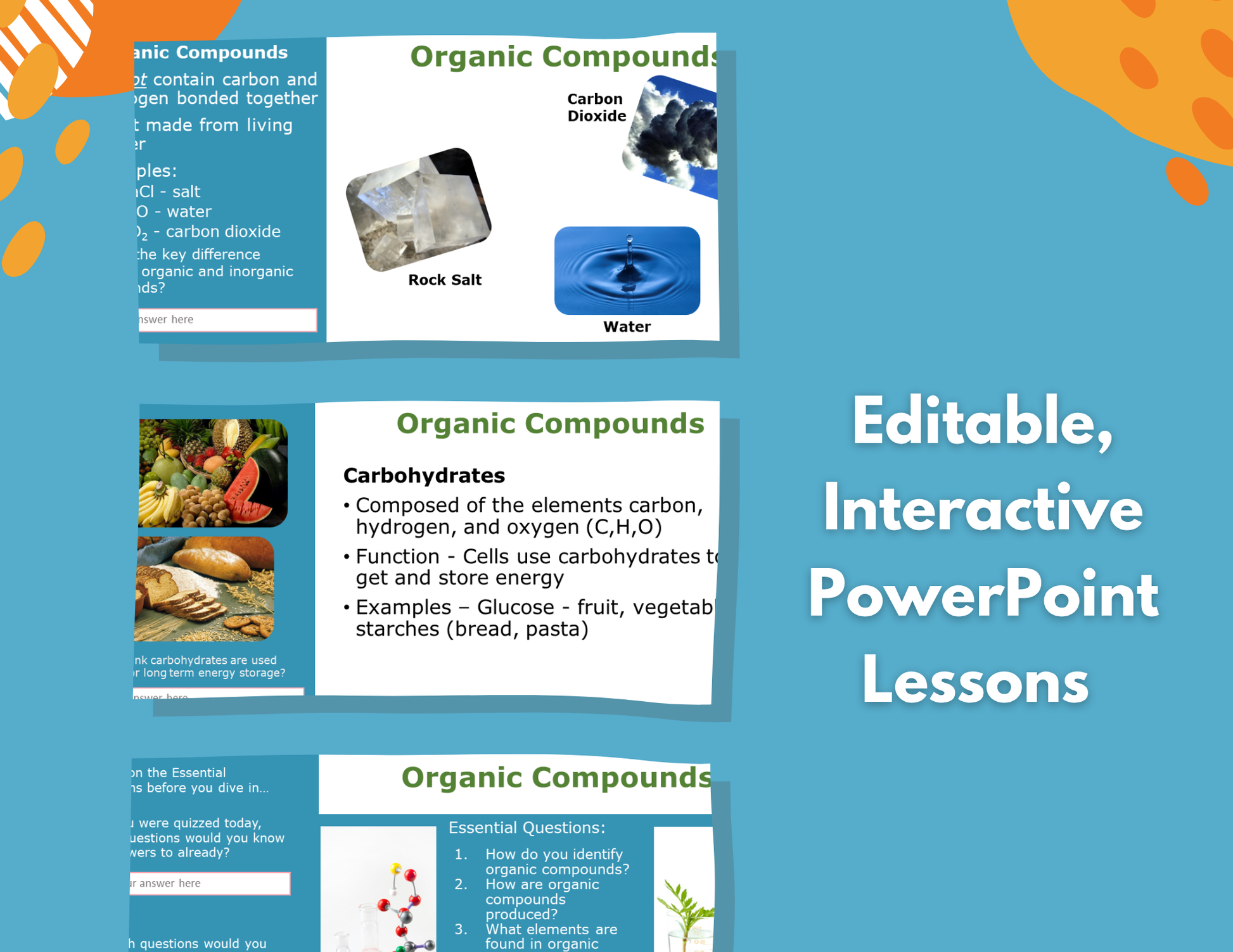 Organic Compounds Complete Lesson Plan - MS