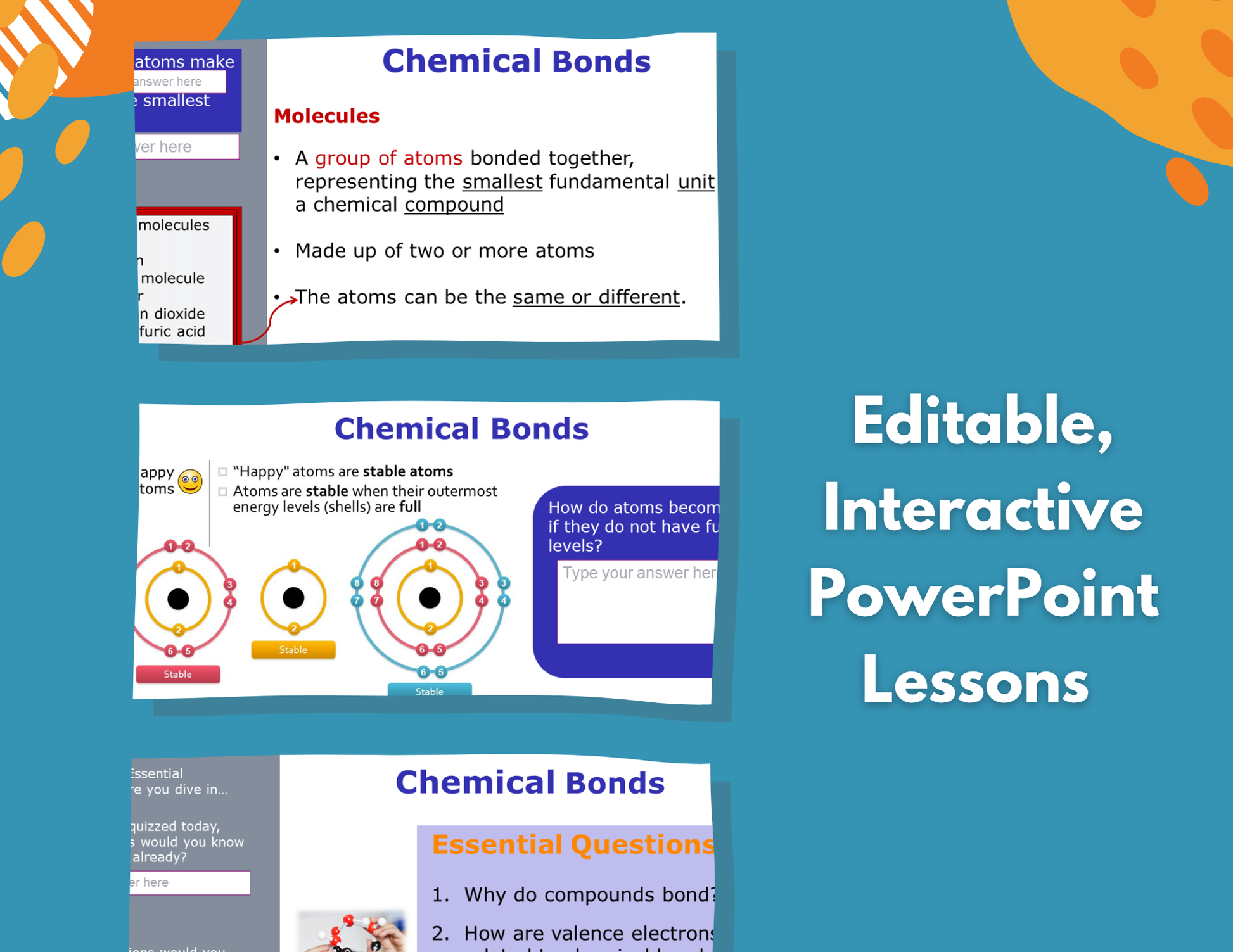 Chemical Bonds Complete Lesson Plan - MS
