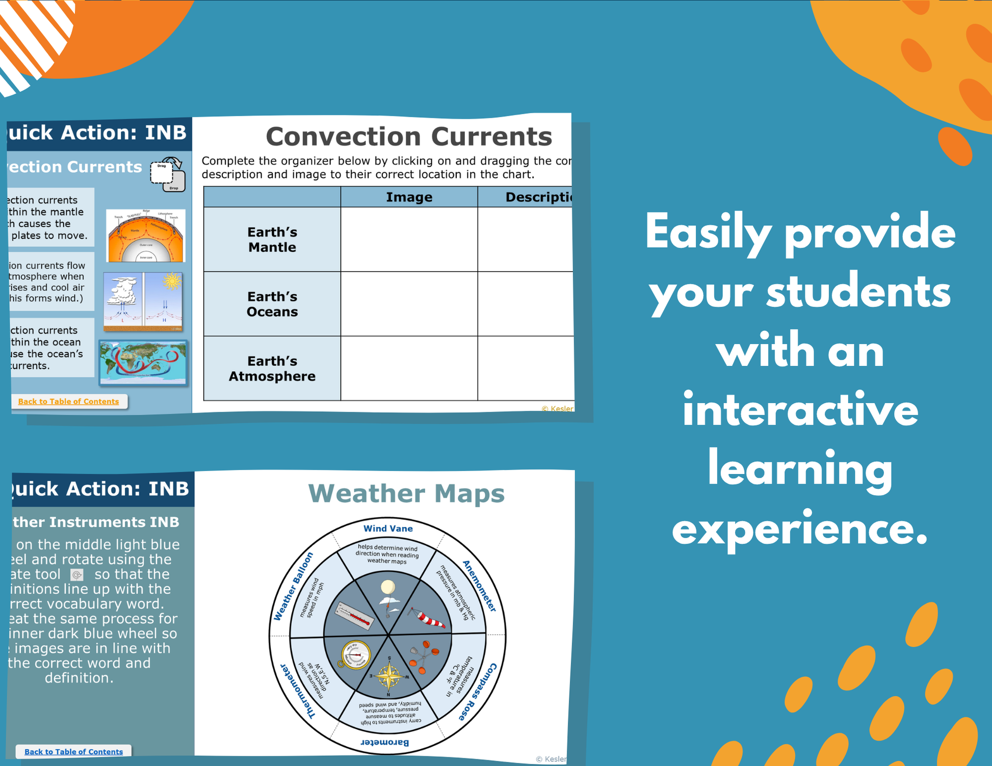 Weather Interactive Notebook Pages - Digital & Print INB - MS 6-8