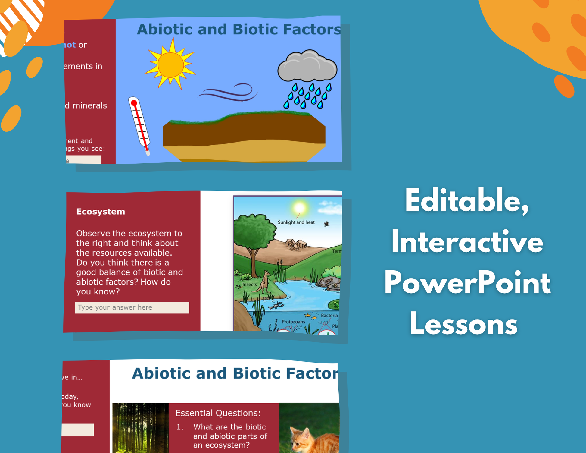 Biotic & Abiotic Factors Complete Lesson Plan - MS