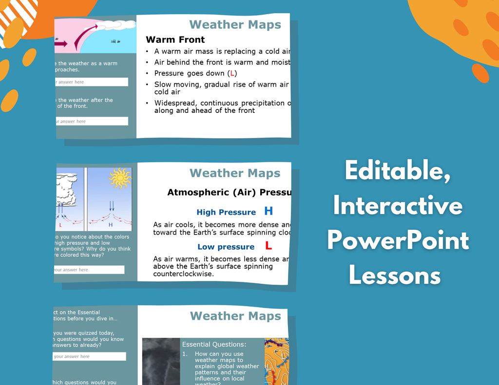 Weather Maps & Air Pressure Complete Lesson Plan - MS