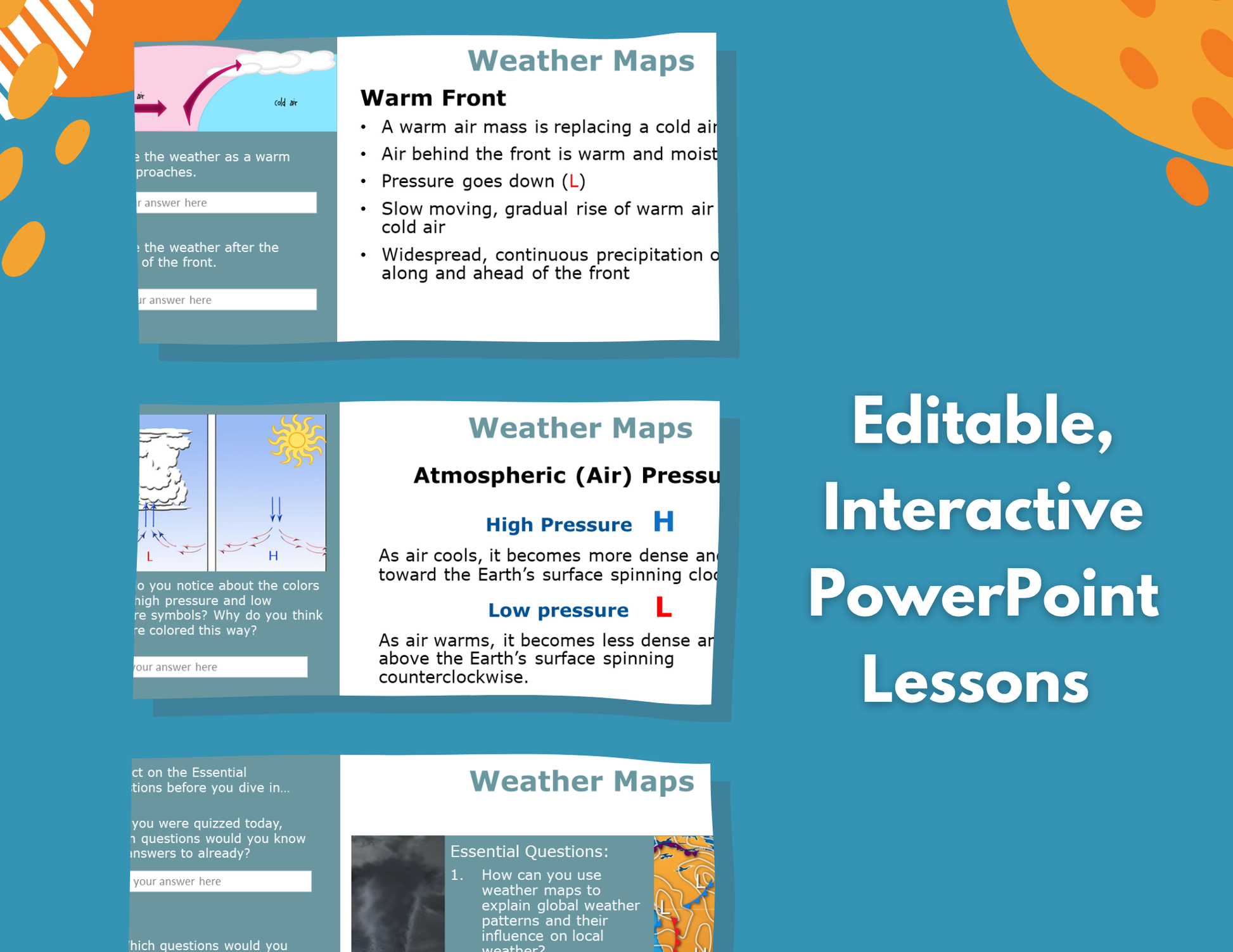Weather Maps & Air Pressure Complete Lesson Plan - MS
