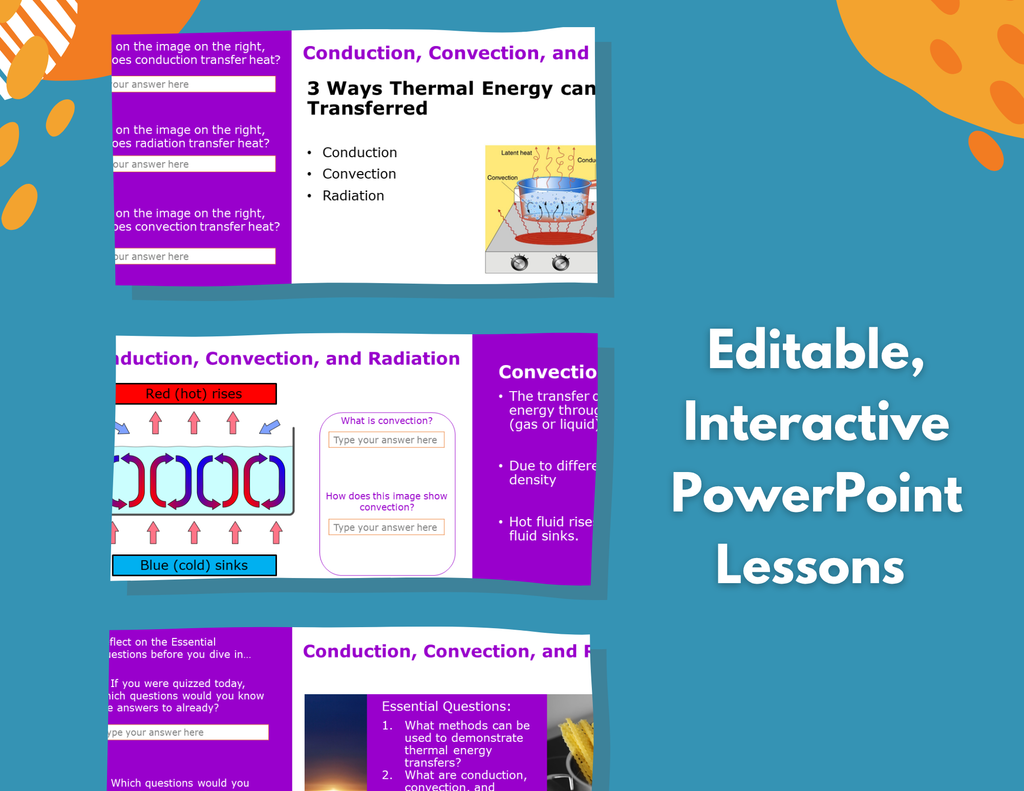 Conduction, Convection, & Radiation Complete Lesson Plan - MS