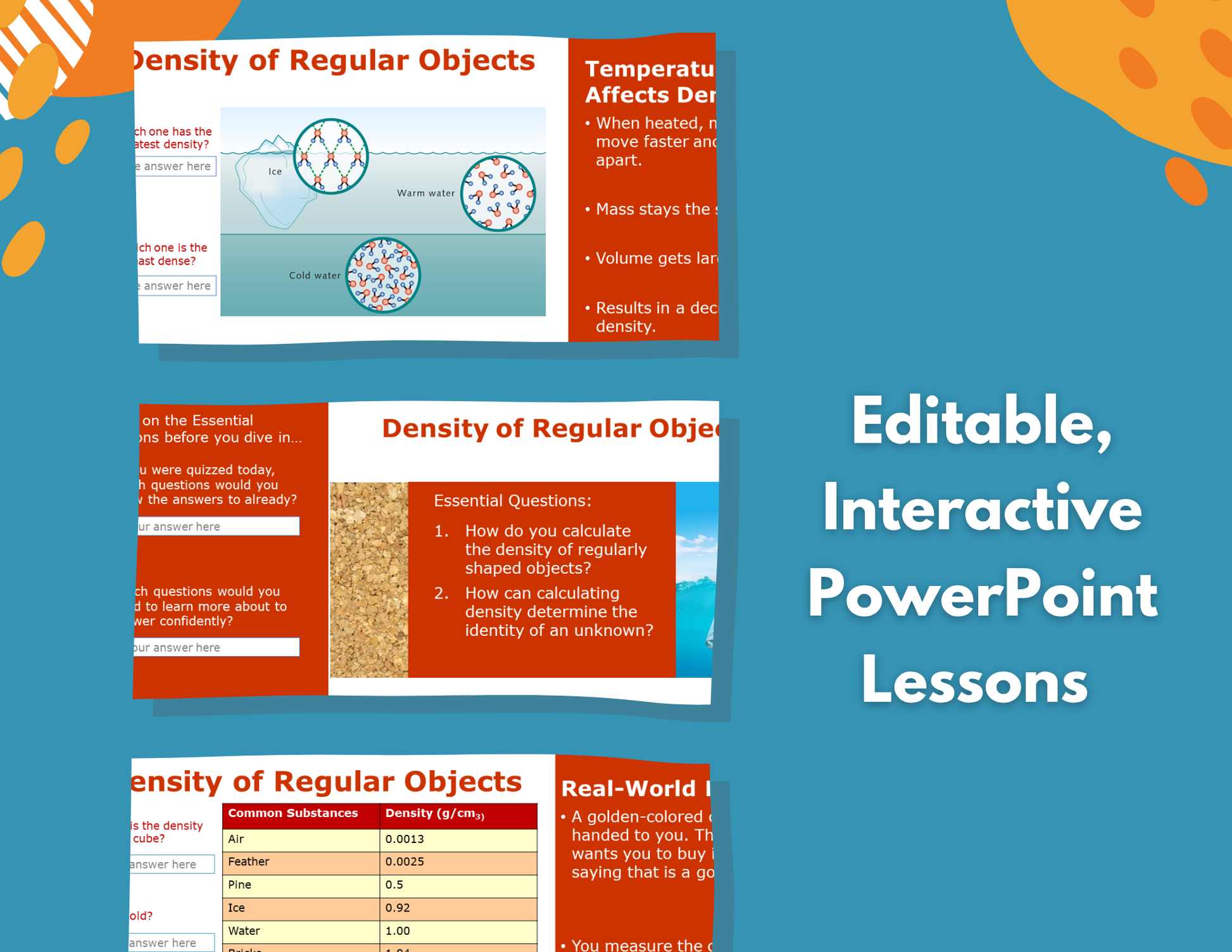 Density of a Regular-Shaped Object Complete Lesson Plan - MS
