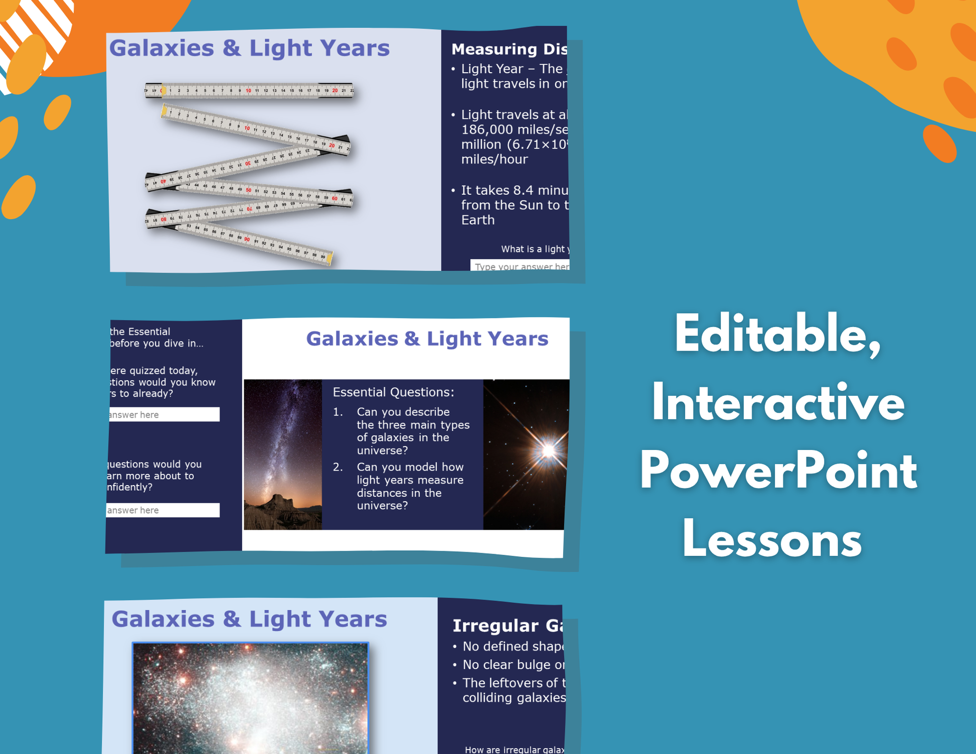 Galaxies & Light Years Complete Lesson Plan - MS