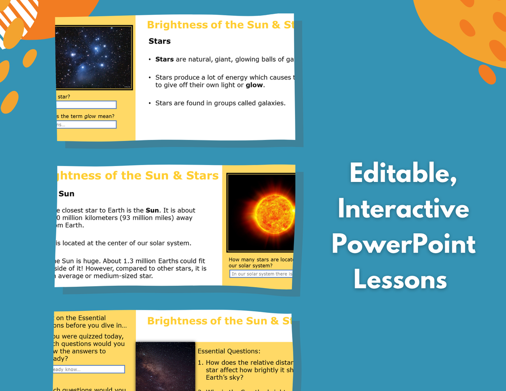 Brightness of the Sun & Stars - Complete Lesson Plan - 5th Grade
