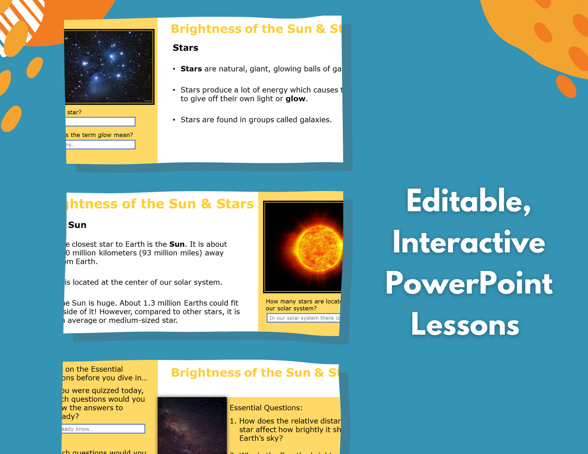 Brightness of the Sun & Stars - Complete Lesson Plan - 5th Grade