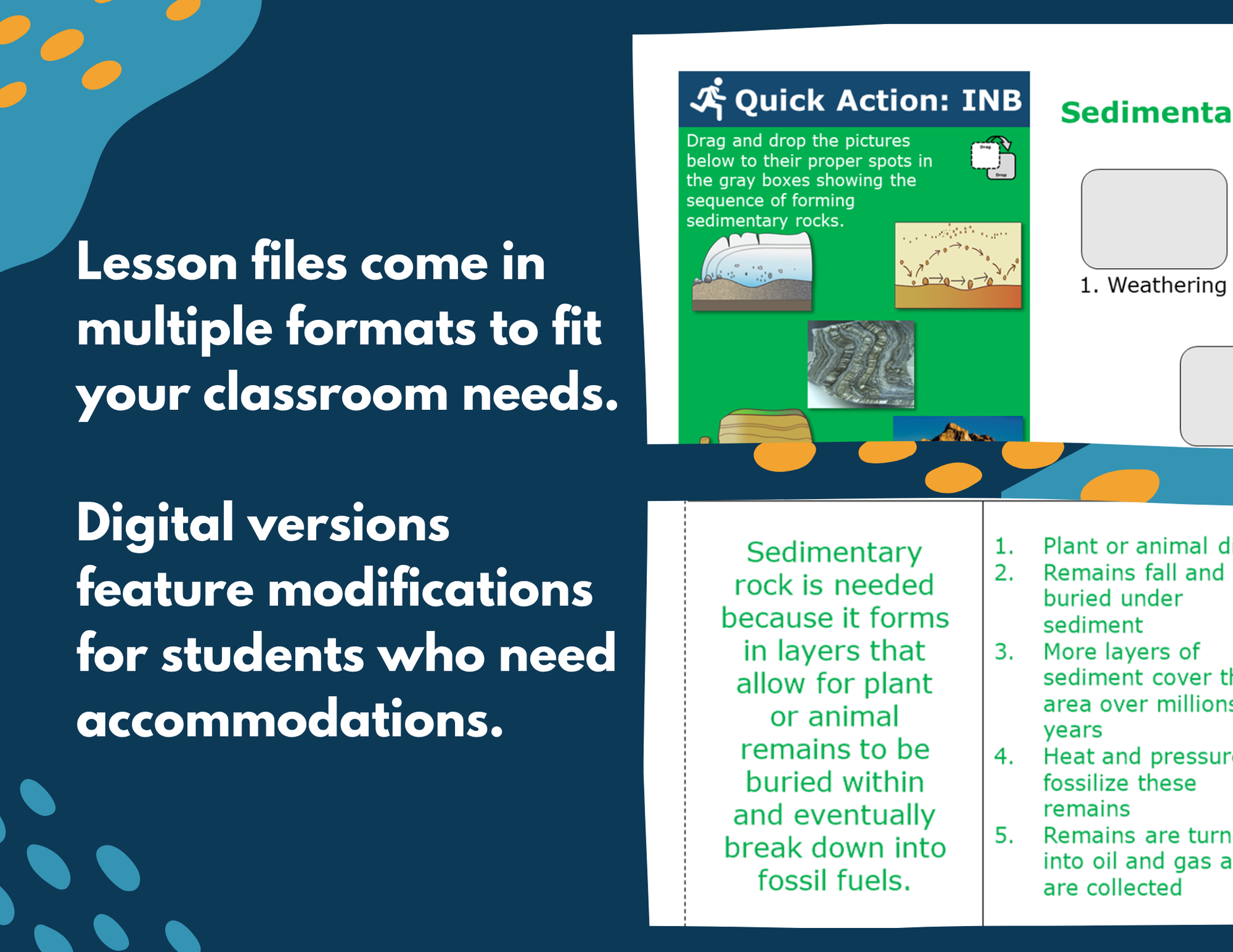 Sedimentary Rock & Fossil Fuels - Complete Lesson Plan - 5th Grade