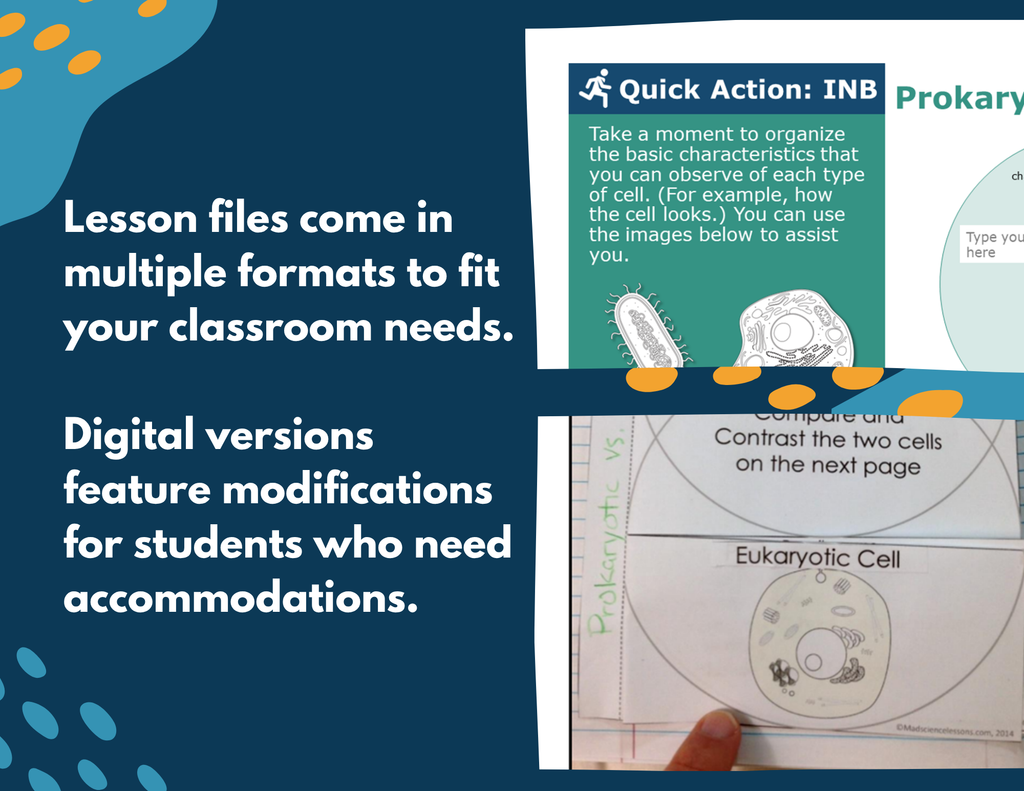 Prokaryotic & Eukaryotic Cells Complete Lesson Plan - MS