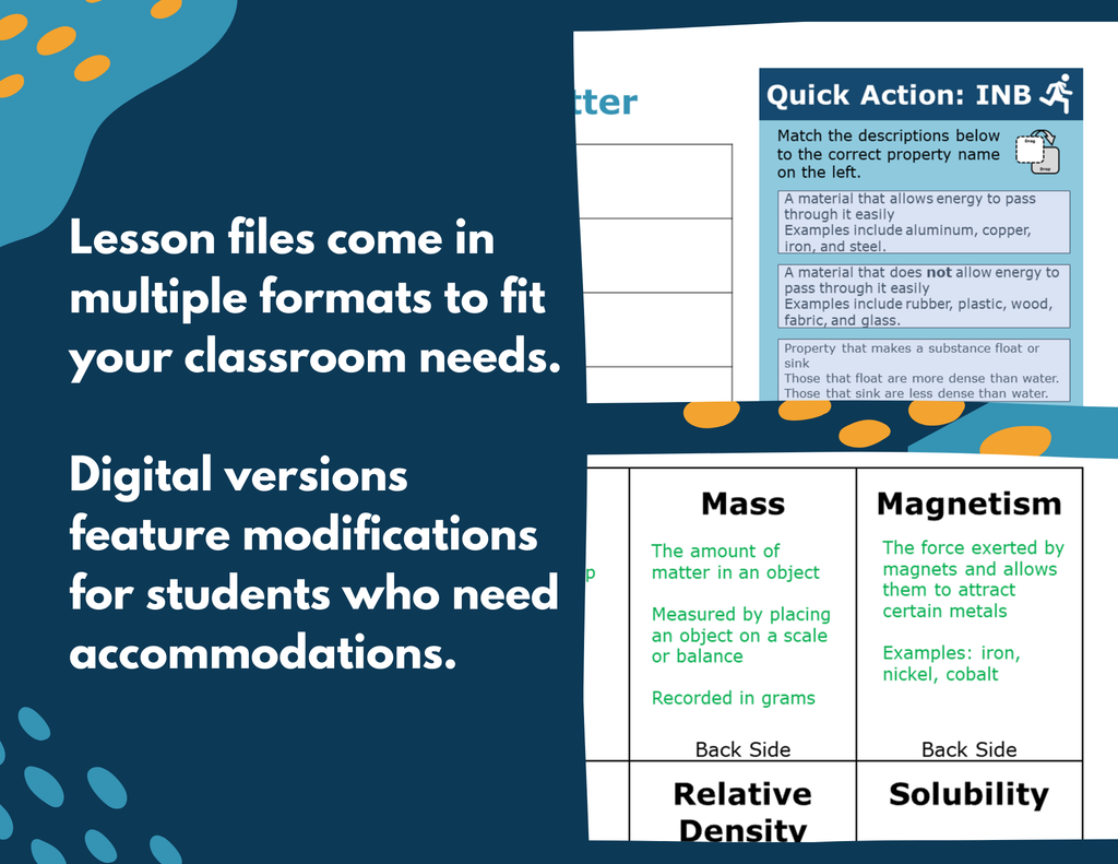 Classifying Matter - Complete Lesson Plan - 5th Grade