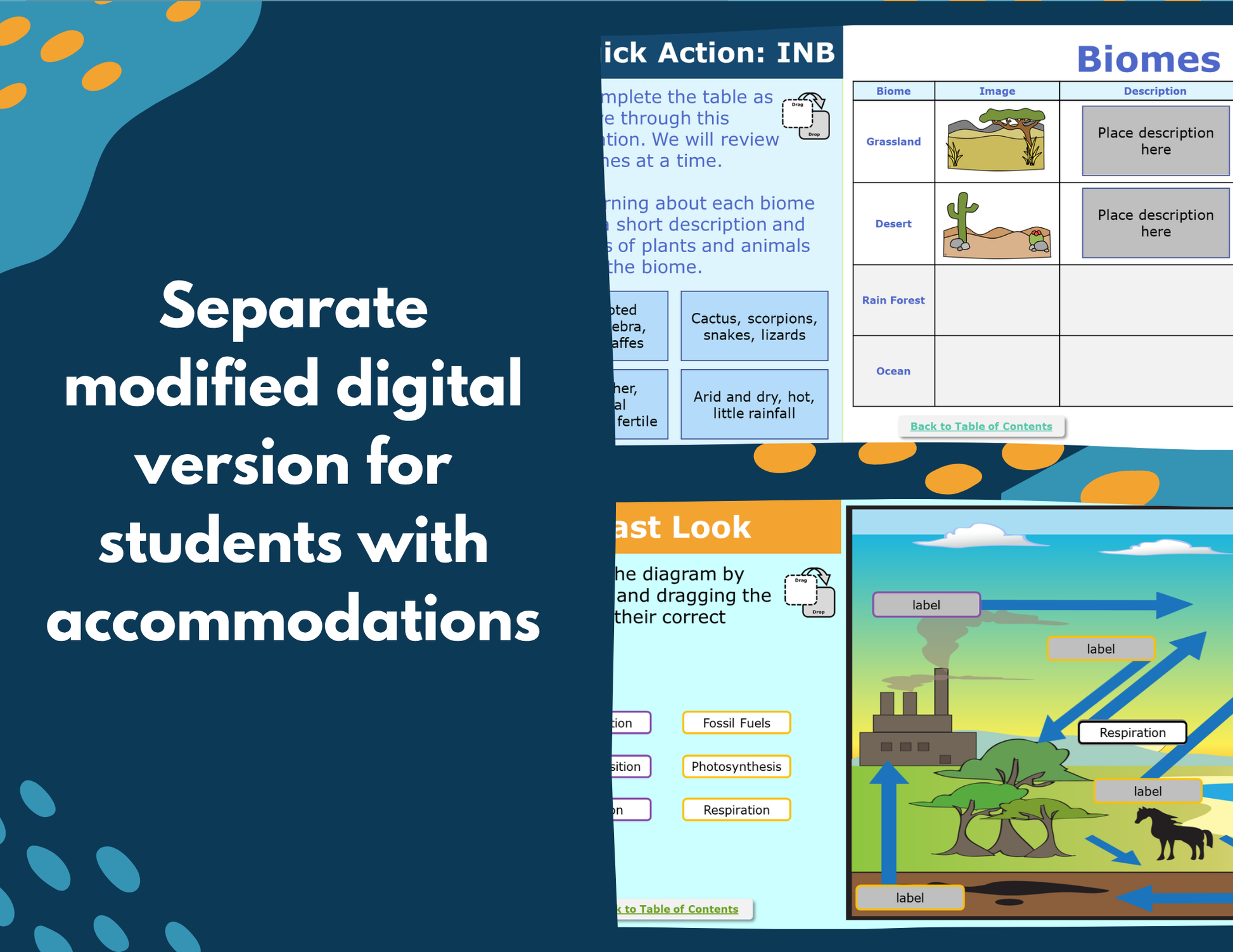 Ecosystems Interactive Notebook Pages - Digital & Print INB - MS 6-8