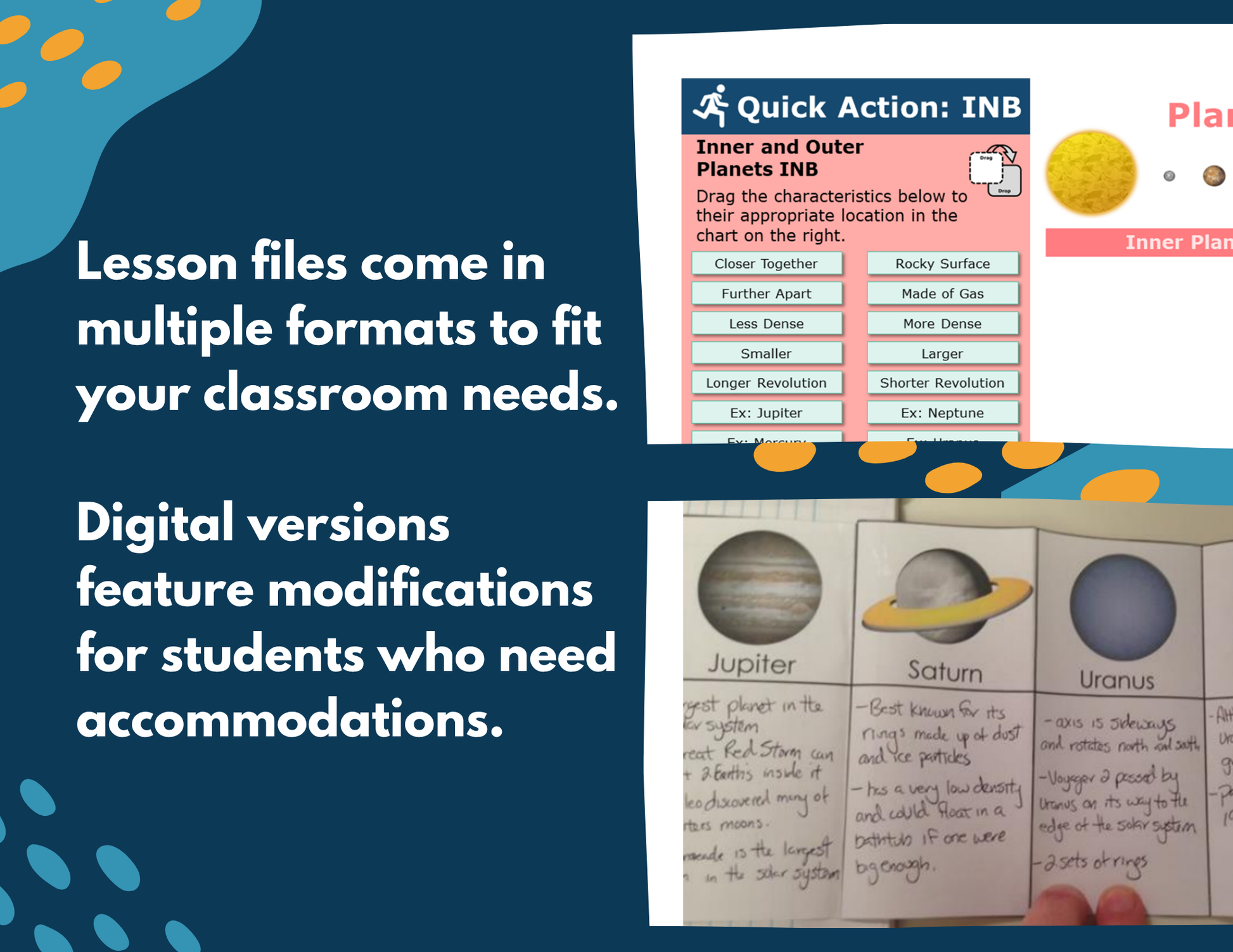 Planets (Inner & Outer) Complete Lesson Plan - MS